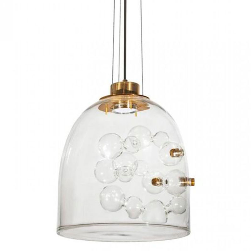 Подвесной светильник Lamps Inside Bubbles side bell Золотой Прозрачный Подвесной светильник Lamps Inside Bubbles side bell Золотой Прозрачный в Твери | Loft Concept