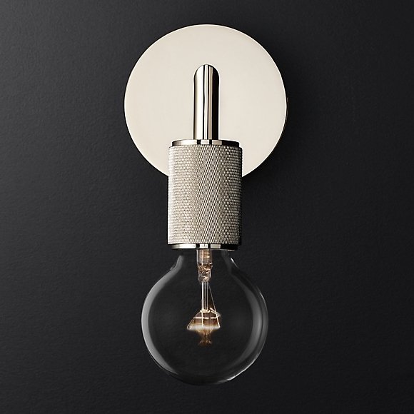 Бра RH Utilitaire Single Sconce Silver Никель Бра RH Utilitaire Single Sconce Silver Никель в Твери | Loft Concept