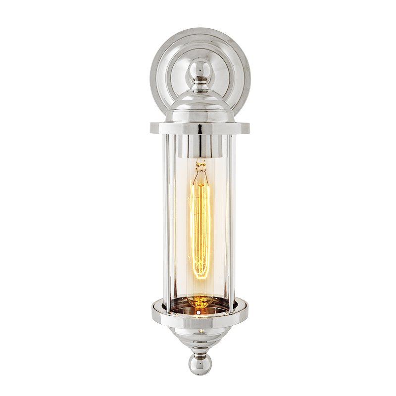 Бра Eichholtz Wall Lamp Clayton Nickel Никель Прозрачное Стекло Бра Eichholtz Wall Lamp Clayton Nickel Никель Прозрачное Стекло в Твери | Loft Concept