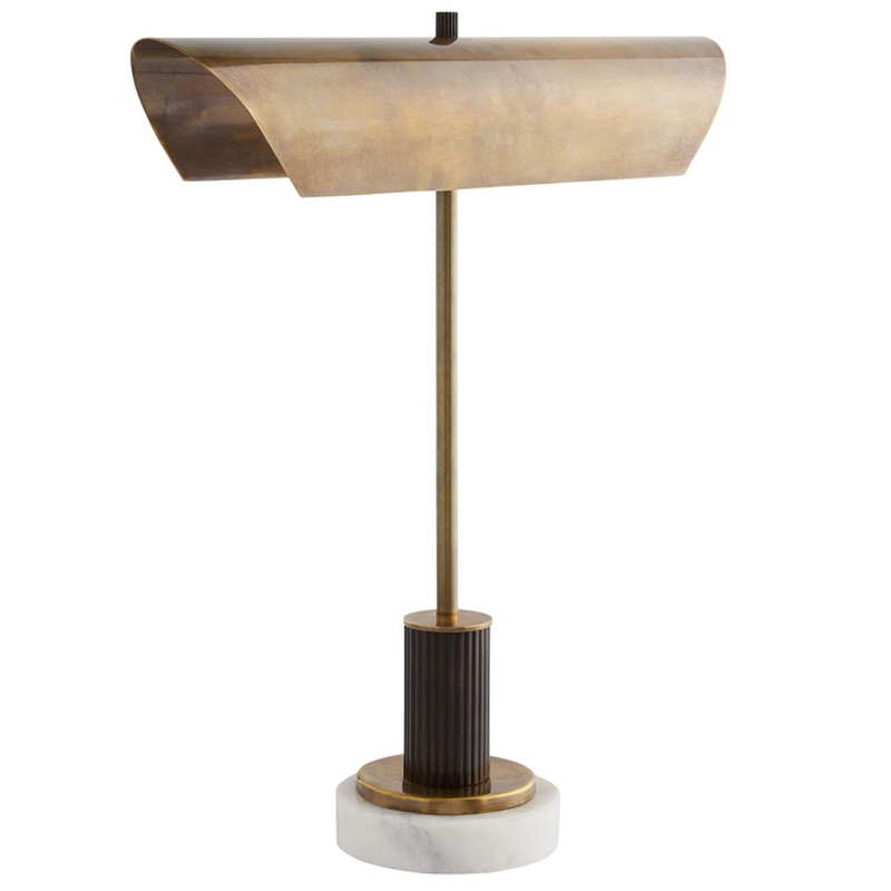 Дизайнерская настольная лампа LANSING LAMP Черный Золотой Белый Дизайнерская настольная лампа LANSING LAMP Черный Золотой Белый в Твери | Loft Concept