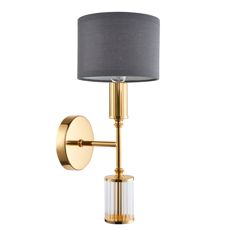 Бра Laurent Sconce grey Глянцевое золото Серый Прозрачный Бра Laurent Sconce grey Глянцевое золото Серый Прозрачный в Твери | Loft Concept