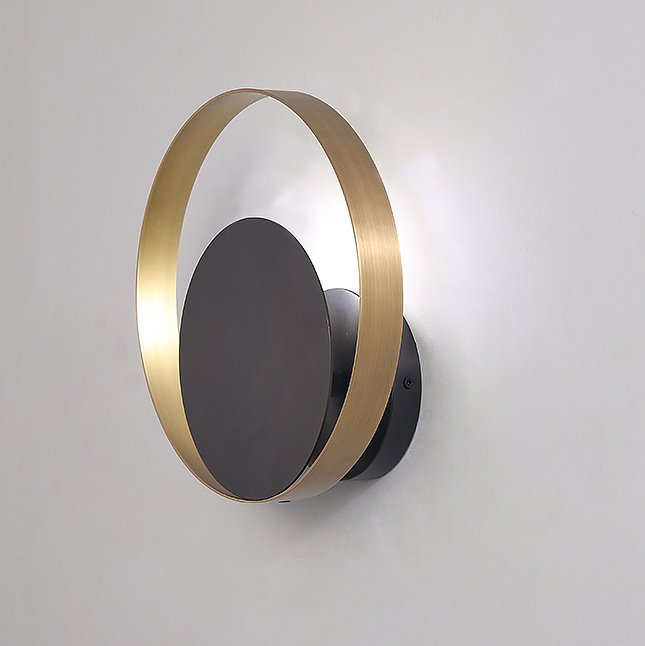 Бра VeniceM CIRCLE WALL LAMP Латунь Черный Бра VeniceM CIRCLE WALL LAMP Латунь Черный в Твери | Loft Concept