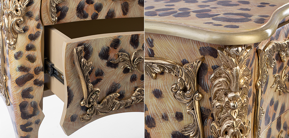 Комод стиль рококо Ref 573 Commode L. XV Leopard Комод стиль рококо Ref 573 Commode L. XV Leopard - Loft-Concept в Твери