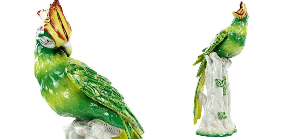 Статуэтка Porcelain Green Parrot Статуэтка Porcelain Green Parrot - Loft-Concept в Твери