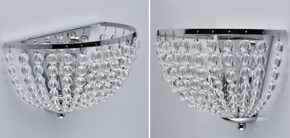 Бра Virginia Clear Beads Wall Lamp chrome Бра Virginia Clear Beads Wall Lamp chrome - Loft-Concept в Твери