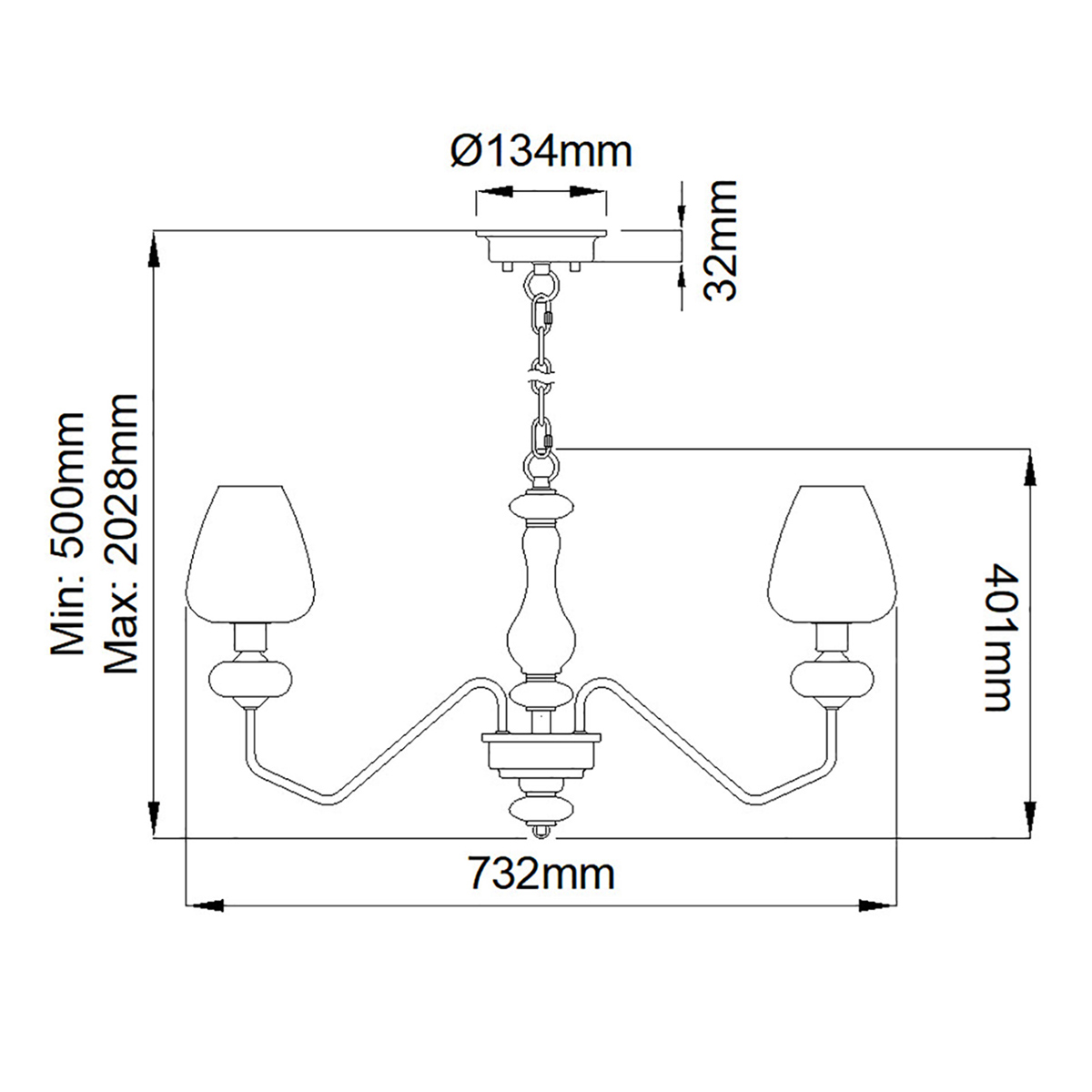  Люстра с 5-ю стеклянными плафонами в форме бокалов и угловыми кронштейнами Elstead Lighting в Твери