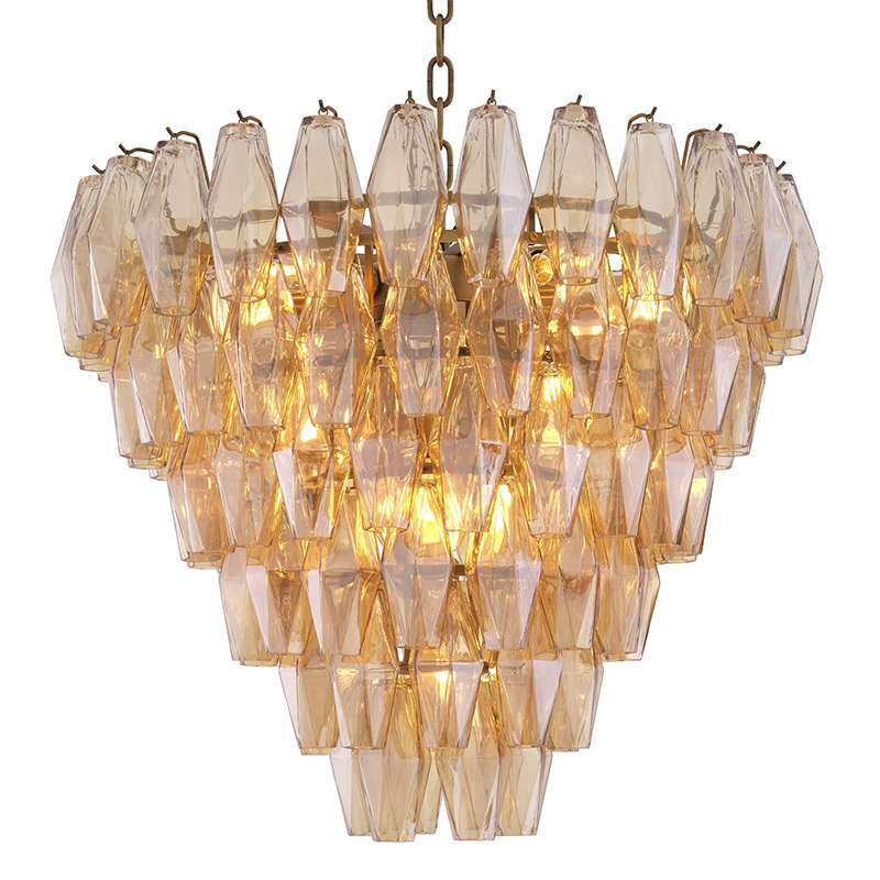 Люстра Eichholtz Chandelier Benini S Amber Янтарный Латунь Люстра Eichholtz Chandelier Benini S Amber Янтарный Латунь в Твери | Loft Concept