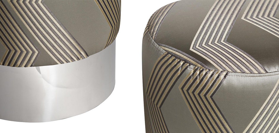 Пуф Silver Chevron Puff Пуф Silver Chevron Puff - Loft-Concept в Твери