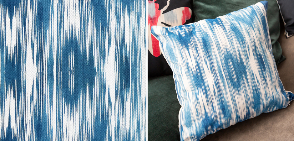 Декоративная подушка с голубым узором Ikat Pattern Декоративная подушка с голубым узором Ikat Pattern - Loft-Concept в Твери