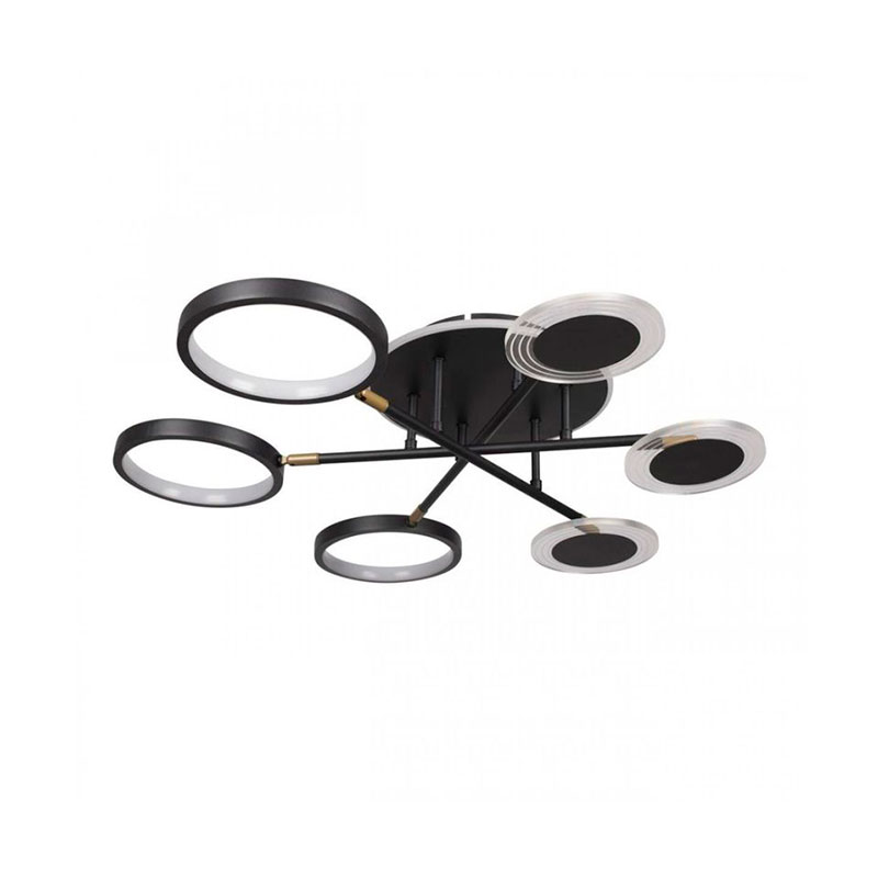 Люстра светодиодная BENDIK LIGHTING Black 6 плафонов Черный Прозрачный Люстра светодиодная BENDIK LIGHTING Black 6 плафонов Черный Прозрачный в Твери | Loft Concept