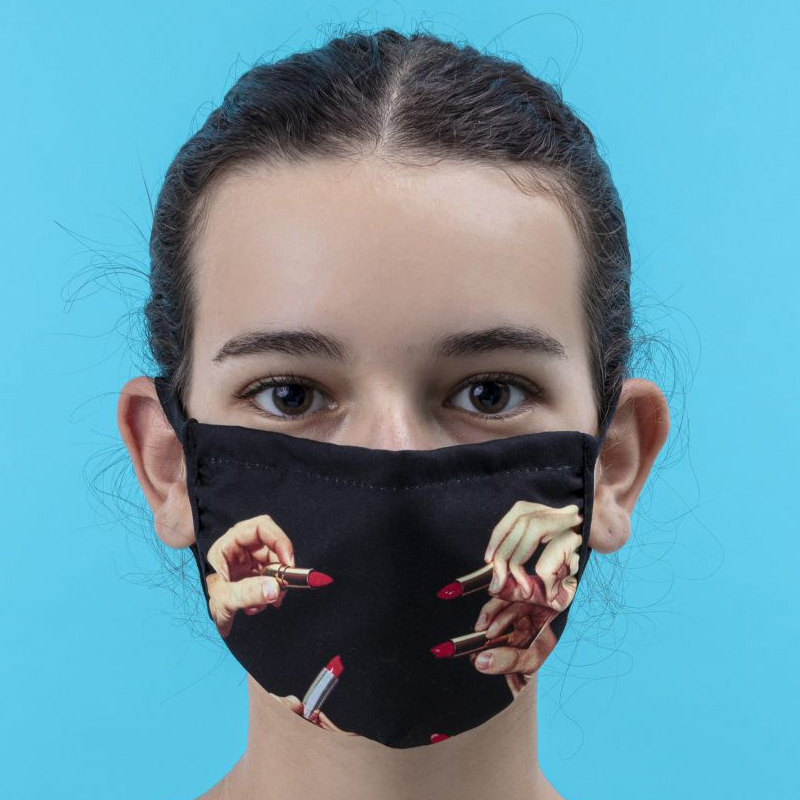 Маска для лица Seletti Facemask Lipstick Black S-M Черный Маска для лица Seletti Facemask Lipstick Black S-M Черный в Твери | Loft Concept