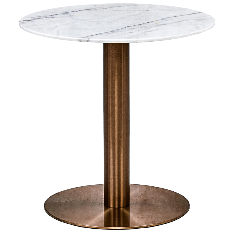 Обеденный стол Modesto Dinner Table Copper Белый Медь Обеденный стол Modesto Dinner Table Copper Белый Медь в Твери | Loft Concept