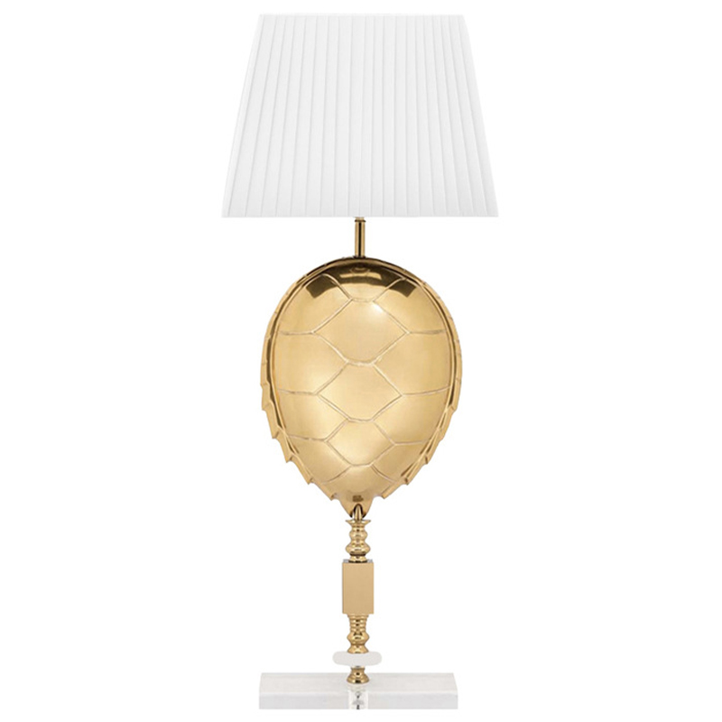 Настольная Лампа Table Lamp Turtle Белый Глянцевое золото Настольная Лампа Table Lamp Turtle Белый Глянцевое золото в Твери | Loft Concept