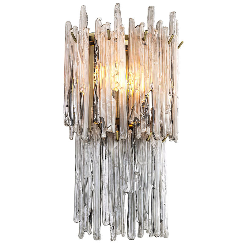 Бра Eichholtz Wall Lamp Saint Roch Double Латунь Прозрачное Стекло Стекло Смок Бра Eichholtz Wall Lamp Saint Roch Double Латунь Прозрачное Стекло Стекло Смок в Твери | Loft Concept