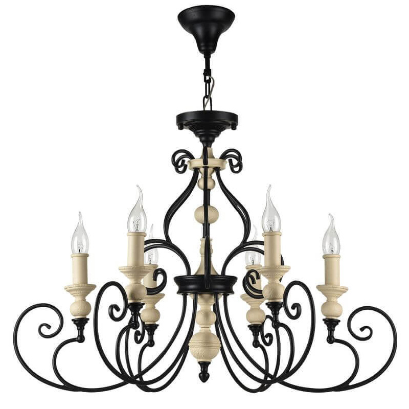 Люстра Mocenigo Chandelier Черный Бежевый Люстра Mocenigo Chandelier Черный Бежевый в Твери | Loft Concept