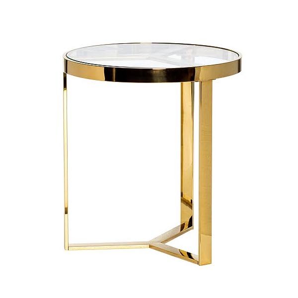 Приставной стол Neoclassic Tee Gold Золотой Прозрачное Стекло Приставной стол Neoclassic Tee Gold Золотой Прозрачное Стекло в Твери | Loft Concept