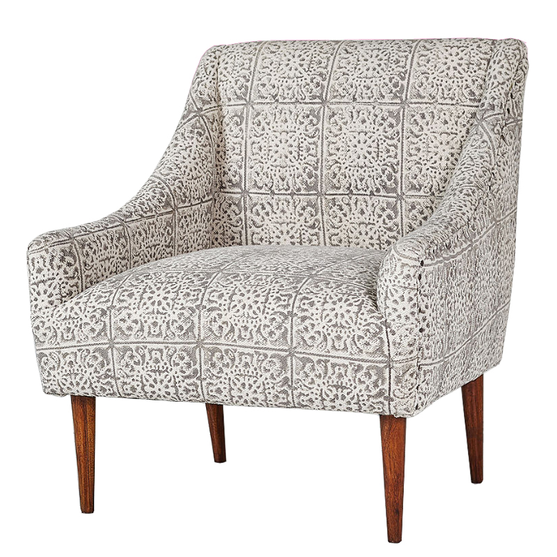 Gray Ornament Armchair Кресло серый орнамент ivory ( слоновая кость ) Серый Gray Ornament Armchair Кресло серый орнамент ivory ( слоновая кость ) Серый в Твери | Loft Concept