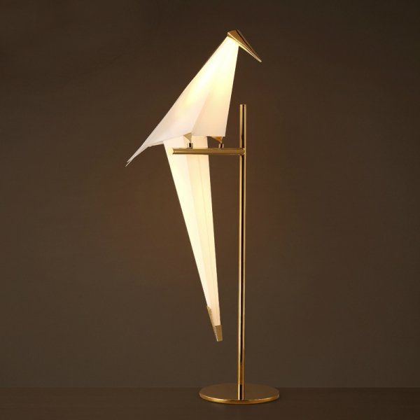 Настольная лампа Origami Bird Table Lamp Золотой Бежево-серый Настольная лампа Origami Bird Table Lamp Золотой Бежево-серый в Твери | Loft Concept