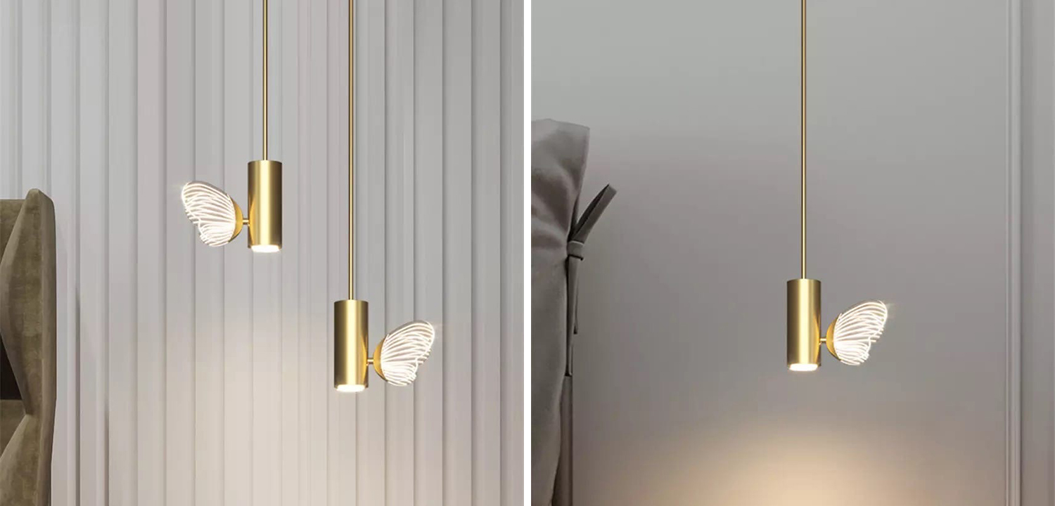 Подвесной светильник с декоративной бабочкой Butterfly  F - фото