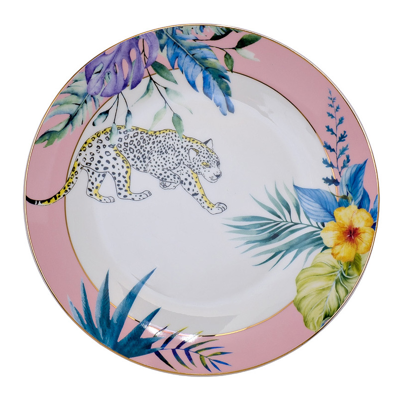 Тарелка NATURE Guepard pink Мульти Тарелка NATURE Guepard pink Мульти в Твери | Loft Concept