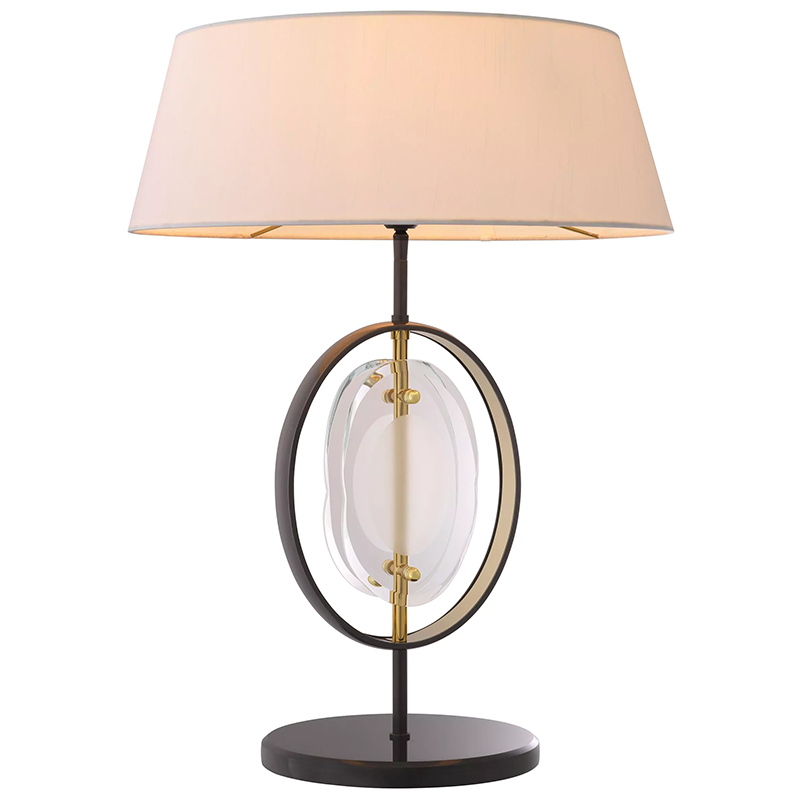Настольная лампа Eichholtz Table Lamp Vincente Черный Золотой Кремовый Прозрачное Стекло Настольная лампа Eichholtz Table Lamp Vincente Черный Золотой Кремовый Прозрачное Стекло в Твери | Loft Concept