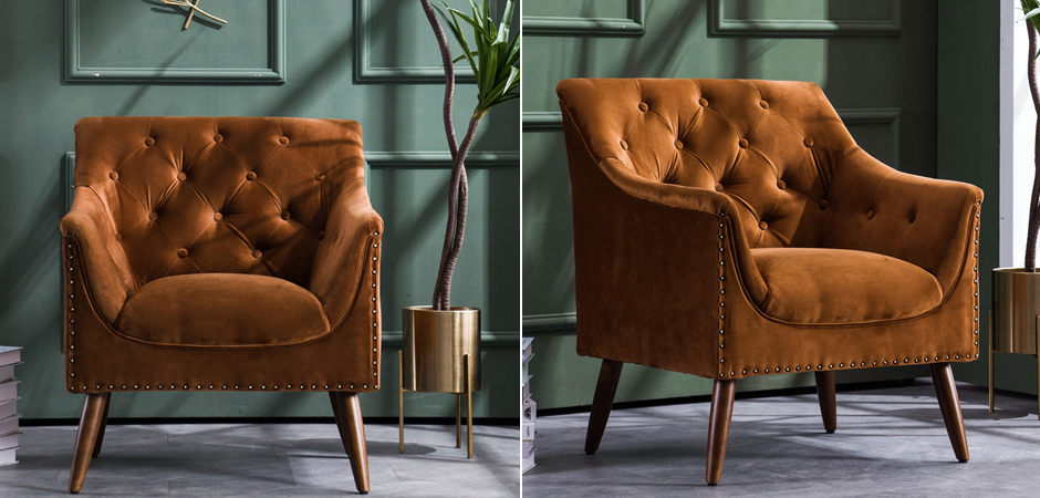 Кресло Terracotta Velvet Armchair Кресло Terracotta Velvet Armchair - Loft-Concept в Твери