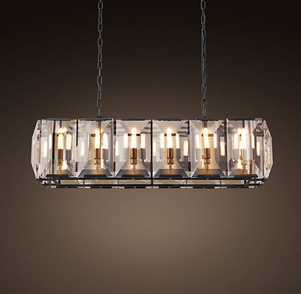 Люстра RH Harlow Crystal Square Chandelier 10 Черный Люстра RH Harlow Crystal Square Chandelier 10 Черный в Твери | Loft Concept