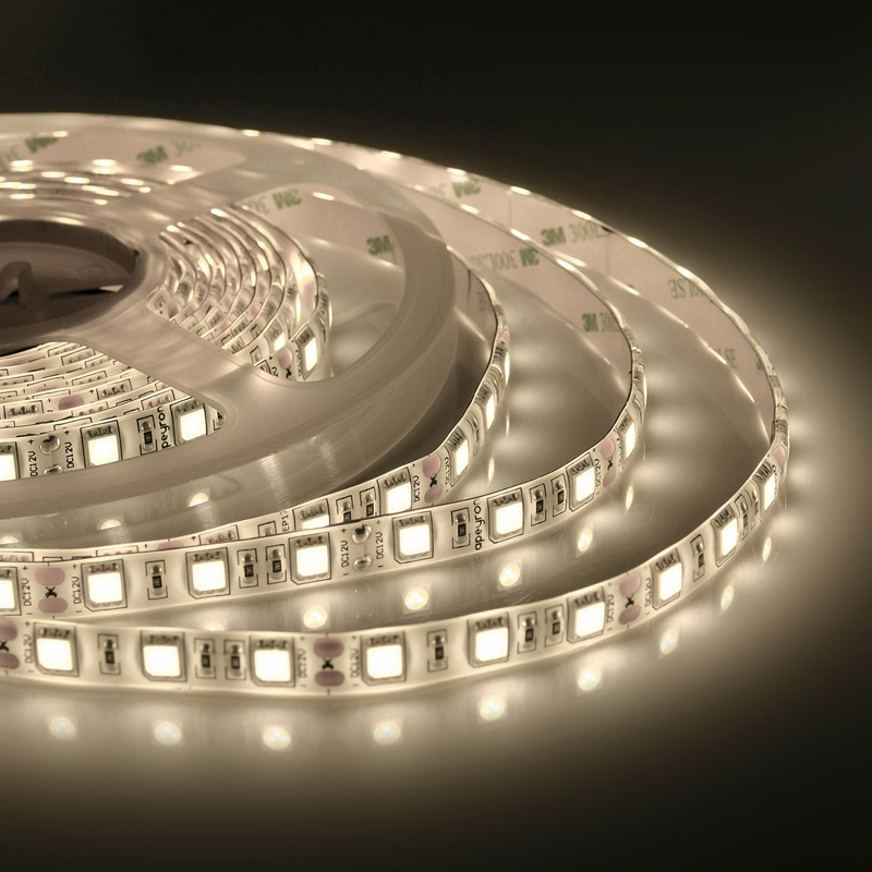 Светодиодная влагозащищенная лента 60LED/m 5050SMD теплый белый 5M Белый в Твери | Loft Concept 