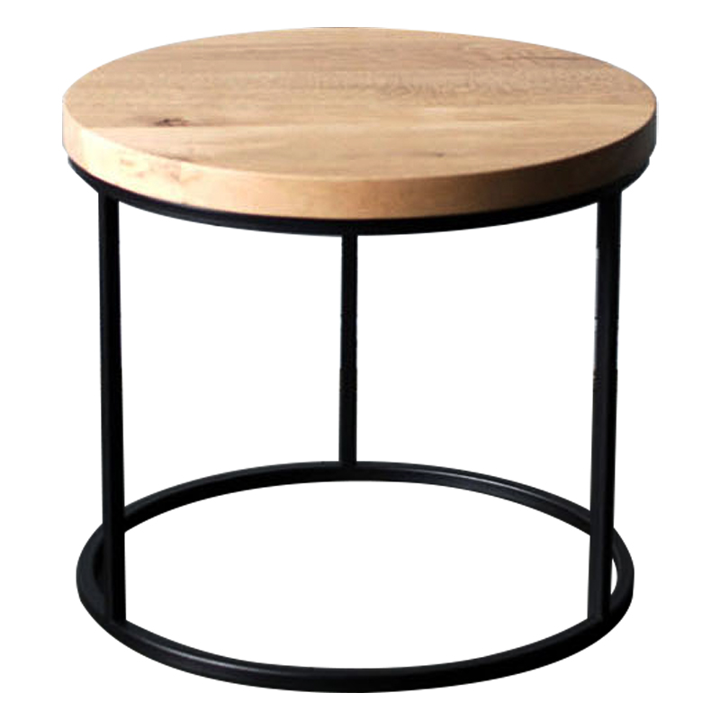 Кофейный стол Aston Industrial Metal Rust Coffee Table Светлый дуб Черный Кофейный стол Aston Industrial Metal Rust Coffee Table Светлый дуб Черный в Твери | Loft Concept