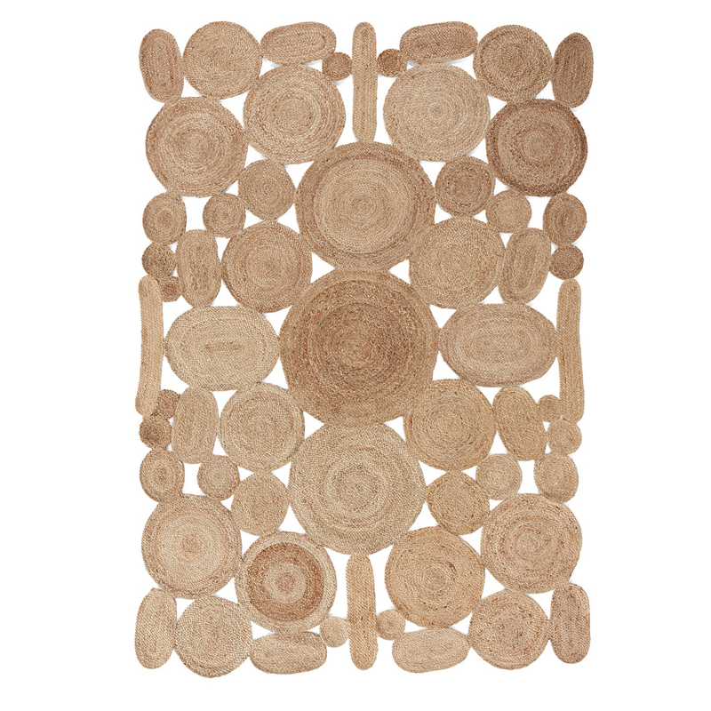 Ковер Carpet Jute Circles 100% джут Бежевый Ковер Carpet Jute Circles 100% джут Бежевый в Твери | Loft Concept