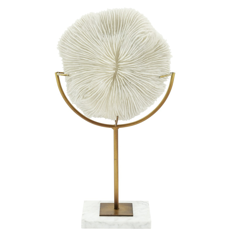 Аксессуар CORAL DISK+STAND Белый Винтажное Светлое Золото Аксессуар CORAL DISK+STAND Белый Винтажное Светлое Золото в Твери | Loft Concept