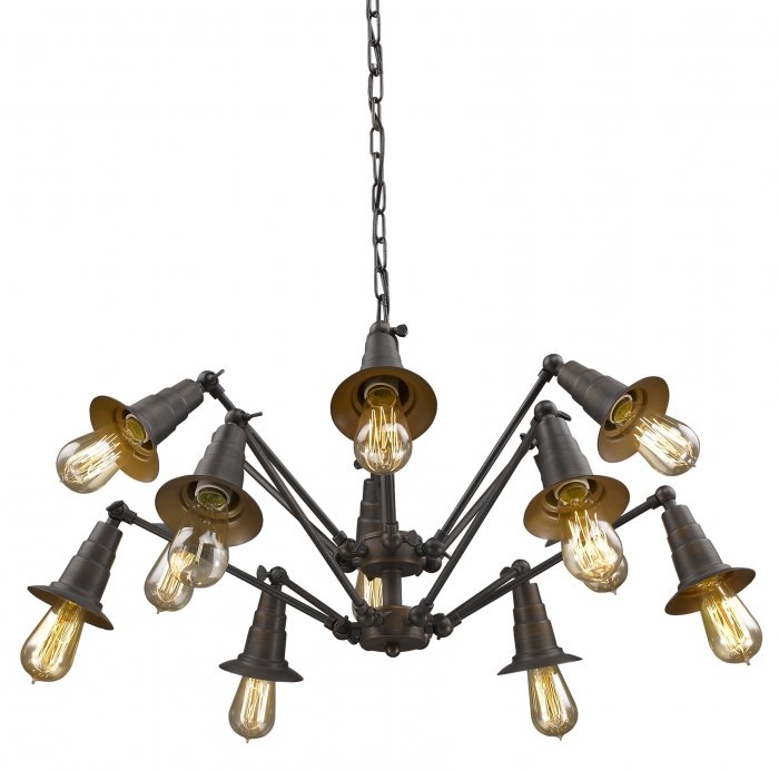 Люстра Loft Spider Chandelier 12 Коричневый винтаж Люстра Loft Spider Chandelier 12 Коричневый винтаж в Твери | Loft Concept