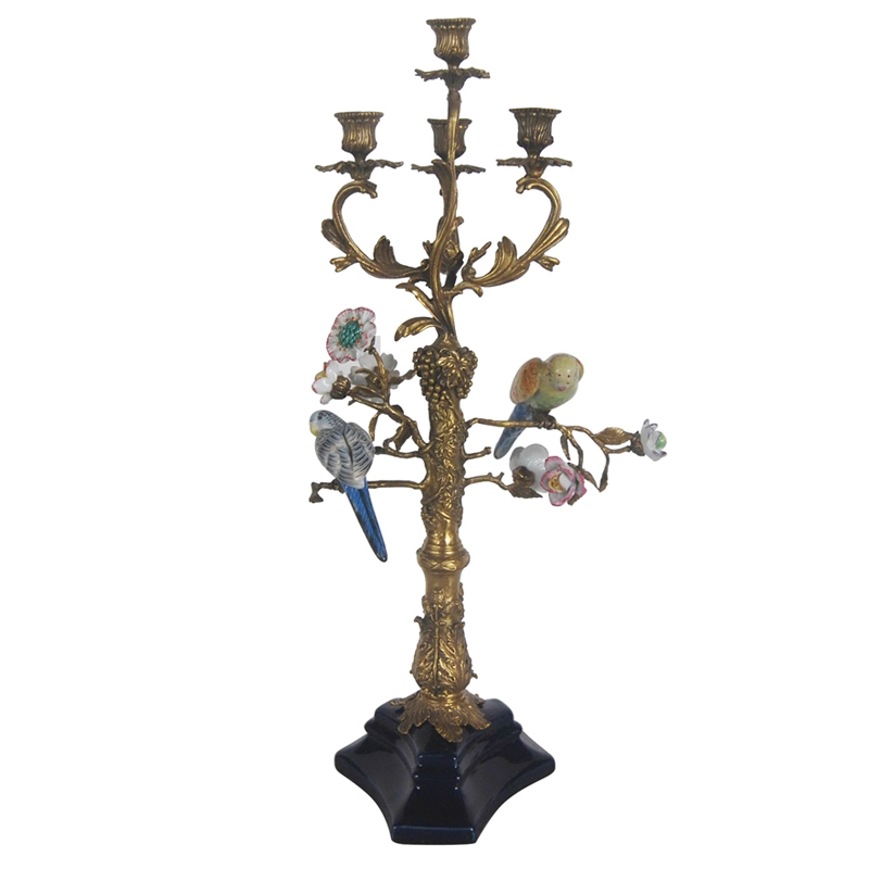 Подсвечник Parrots on a Bronze Tree Candlestick Бронза Мульти Подсвечник Parrots on a Bronze Tree Candlestick Бронза Мульти в Твери | Loft Concept