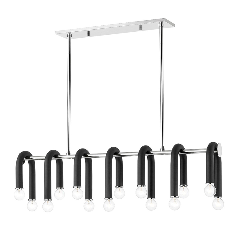 Люстра Paulson floppy chandelier chrome Черный Хром Люстра Paulson floppy chandelier chrome Черный Хром в Твери | Loft Concept