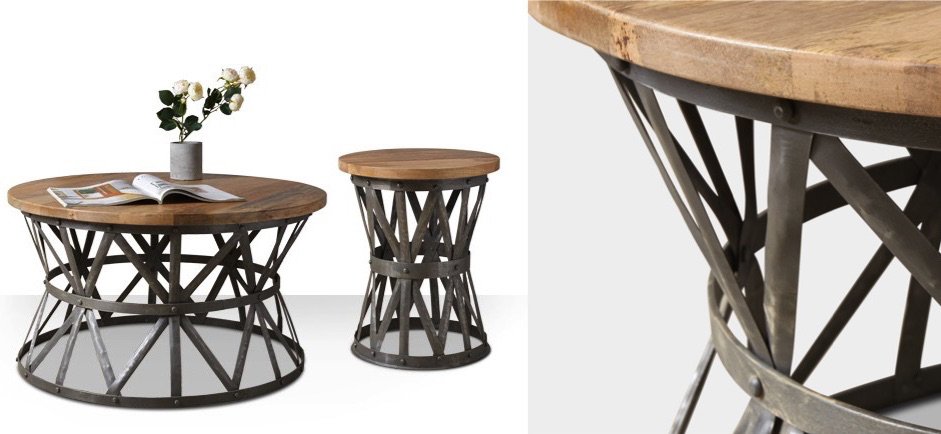 Журнальный стол Industrial Rust Barrel 80 Table Журнальный стол Industrial Rust Barrel 80 Table - Loft-Concept в Твери