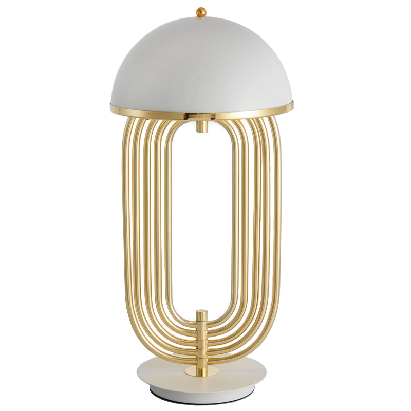 Настольная лампа Delightfull Turner Table Lamp White Глянцевое золото Белый Настольная лампа Delightfull Turner Table Lamp White Глянцевое золото Белый в Твери | Loft Concept
