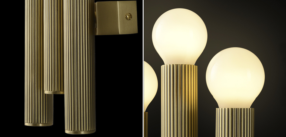 Бра Corrugated Brass Wall Lamp Бра Corrugated Brass Wall Lamp - Loft-Concept в Твери