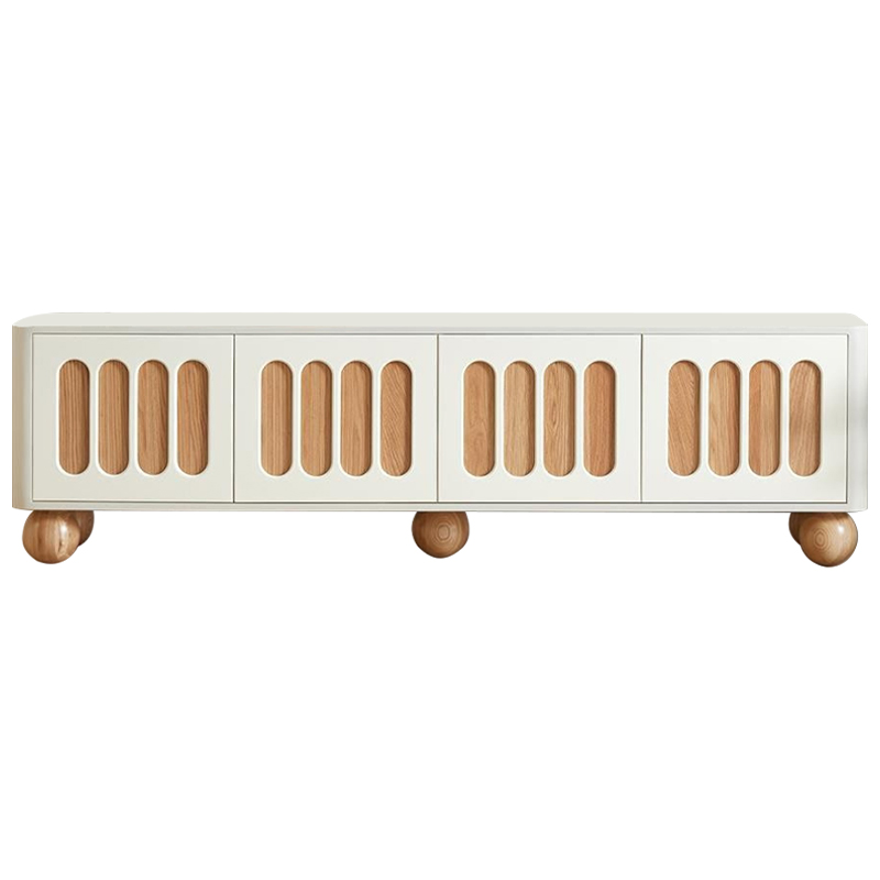 ТВ-тумба Neha Wooden Forms TV Stand Молочный Древесина ТВ-тумба Neha Wooden Forms TV Stand Молочный Древесина в Твери | Loft Concept