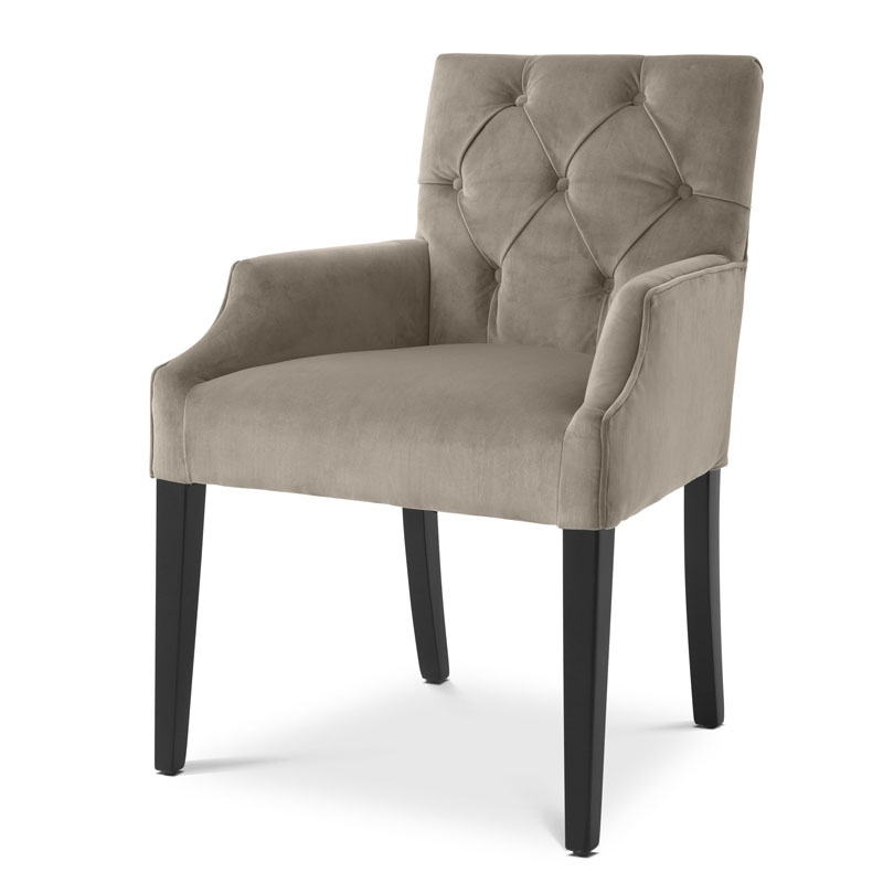 Стул Eichholtz DINING CHAIR ATENA WITH ARM Серый Стул Eichholtz DINING CHAIR ATENA WITH ARM Серый в Твери | Loft Concept