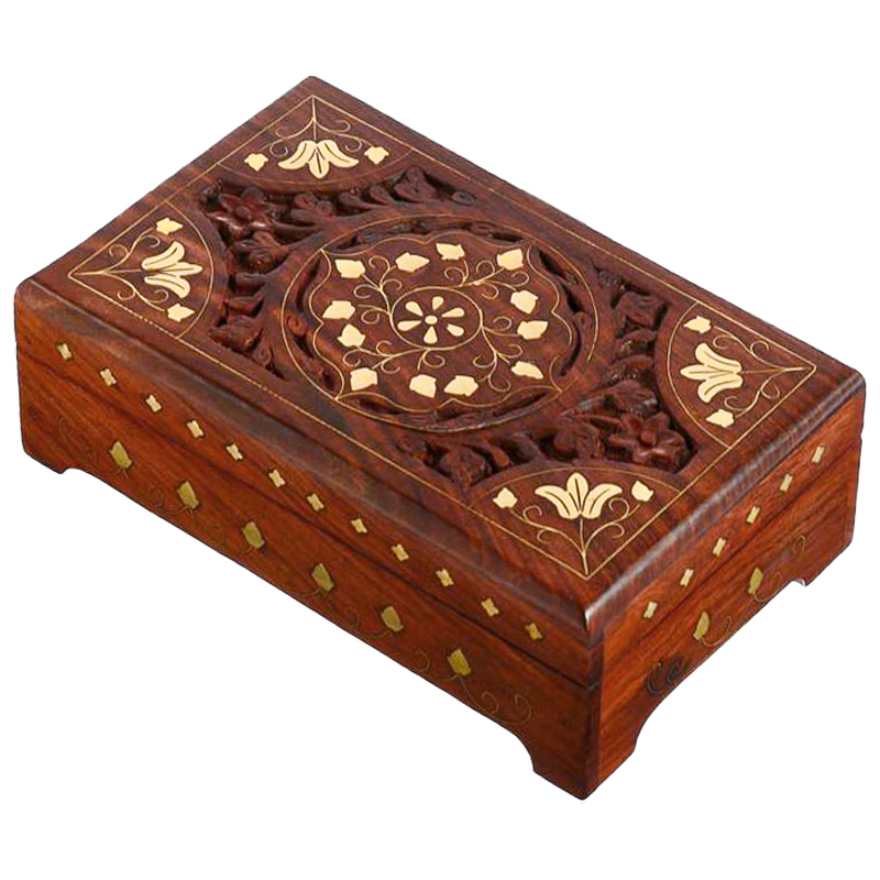 Шкатулка Pallvi Indian Inlay Box Коричневый Шкатулка Pallvi Indian Inlay Box Коричневый в Твери | Loft Concept