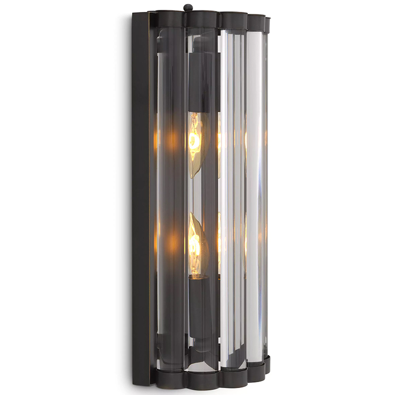 Бра Eichholtz Wall Lamp Amalfi S Bronze Темная бронза Прозрачное Стекло Бра Eichholtz Wall Lamp Amalfi S Bronze Темная бронза Прозрачное Стекло в Твери | Loft Concept