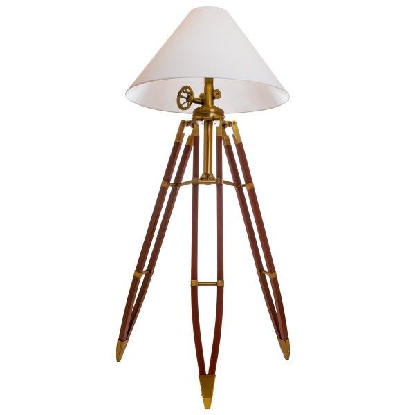 Напольная лампа Telescopo Floor Lamp Латунь Белый Напольная лампа Telescopo Floor Lamp Латунь Белый в Твери | Loft Concept