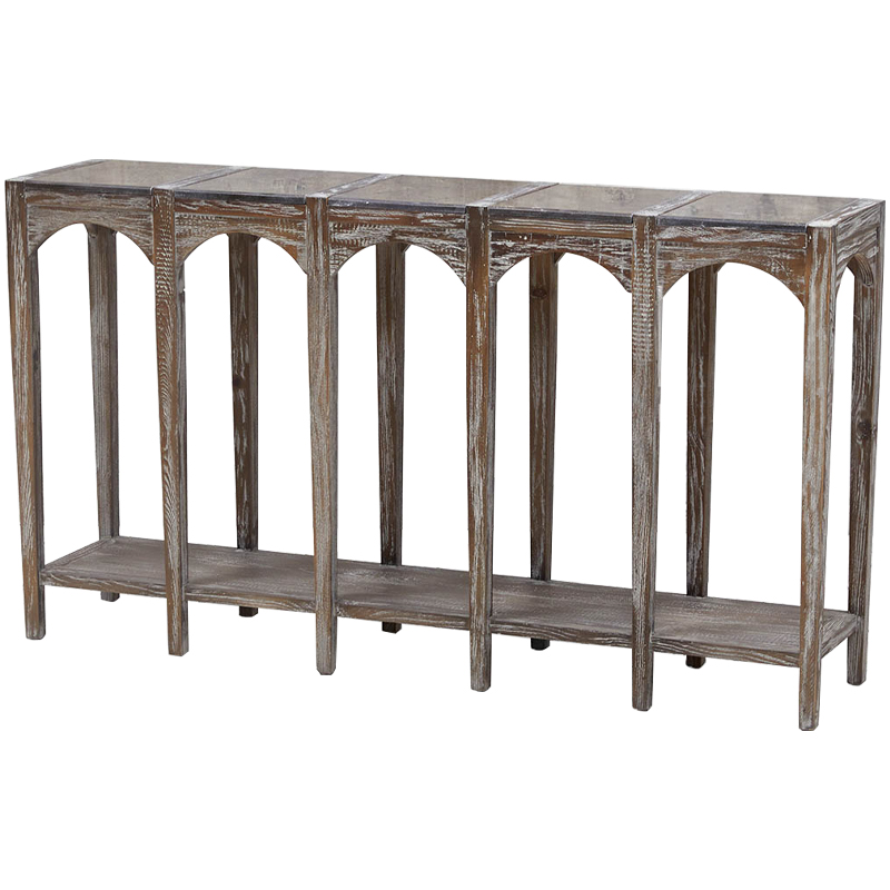 Деревянная консоль с каменной столешницей Beata Wood Console Коричневый Деревянная консоль с каменной столешницей Beata Wood Console Коричневый в Твери | Loft Concept