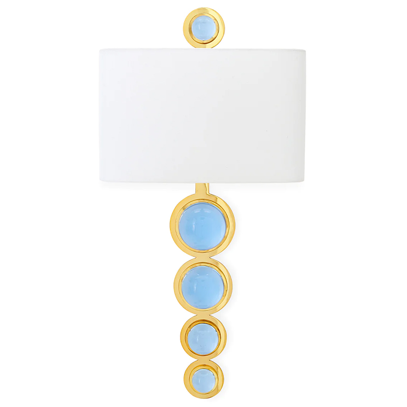 Бра GLOBO SCONCE Jonathan Adler Белый Голубой Золотой Бра GLOBO SCONCE Jonathan Adler Белый Голубой Золотой в Твери | Loft Concept