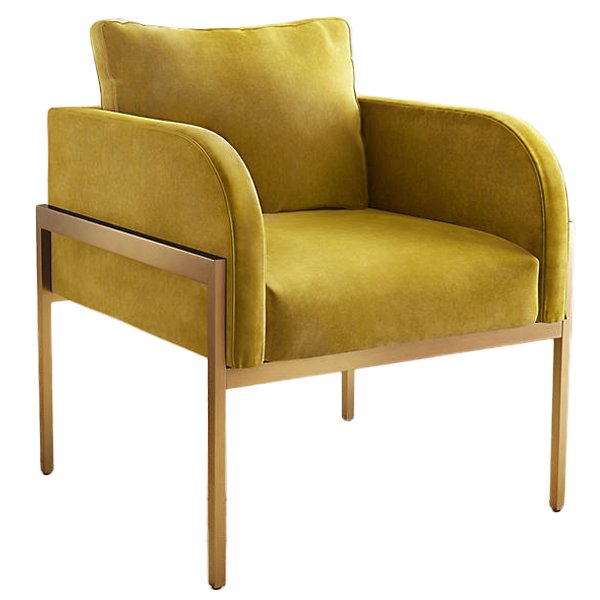 Кресло Velvet Ardmore Chair Золотой Голубой Кресло Velvet Ardmore Chair Золотой Голубой в Твери | Loft Concept