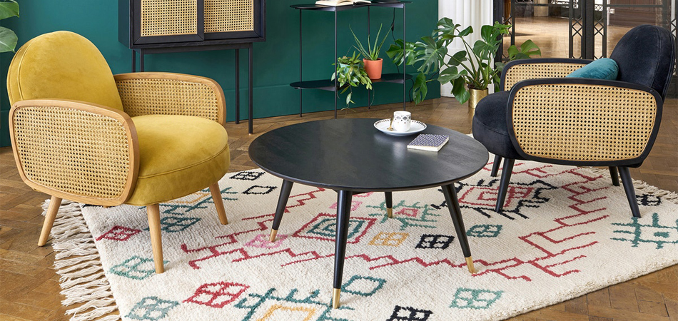 Круглый черный кофейный столик Круглый черный кофейный столик - Loft-Concept в Твери