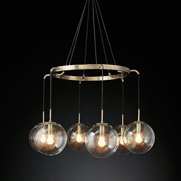 Люстра RH LANGUEDOC Round Chandelier Antique Brass Латунь Люстра RH LANGUEDOC Round Chandelier Antique Brass Латунь в Твери | Loft Concept