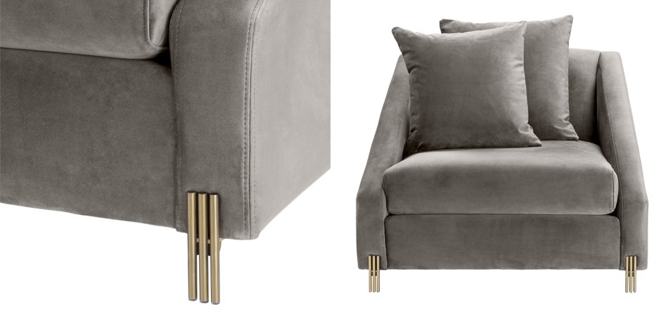 Кресло Eichholtz Chair Candice grey Кресло Eichholtz Chair Candice grey - Loft-Concept в Твери
