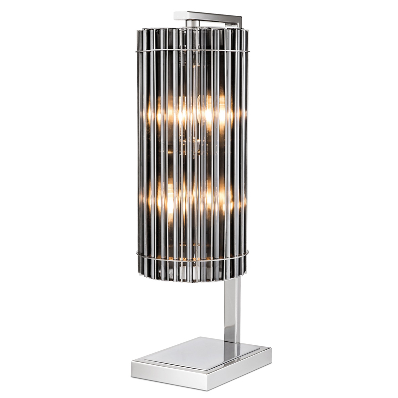 Настольная лампа Eichholtz Table Lamp Pimlico Nickel Никель Стекло Смок Настольная лампа Eichholtz Table Lamp Pimlico Nickel Никель Стекло Смок в Твери | Loft Concept