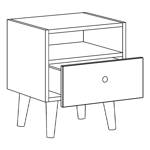 Прикроватная тумба с изображением на ящике Elise Nightstand Прикроватная тумба с изображением на ящике Elise Nightstand в Твери